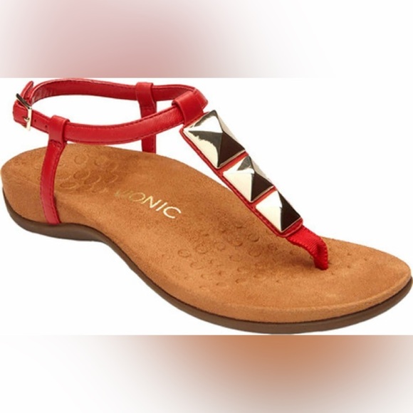 Vionic Nala Red Sandals women’s size 7‎ - Picture 1 of 12